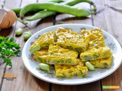 Frittata con fave e ricotta