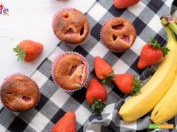 Muffin vegani banana e fragole