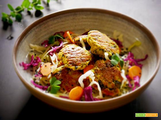 Polpette ricetta facile di Patate, Cicorie profumate al Curry