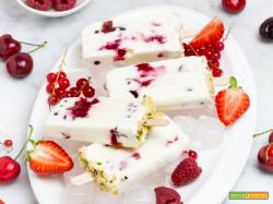 GELATO ALLO YOGURT SU STECCO CON FRUTTI ROSSI
