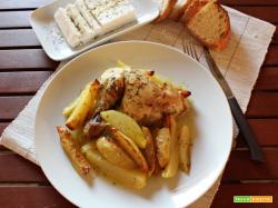 Pollo al forno con patate - ricetta greca