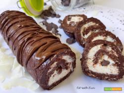 Rotolo Fit e Proteico Senza Cottura Cocco e Cioccolato
