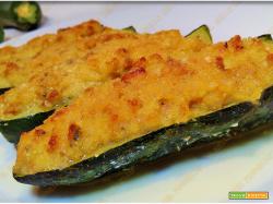 Zucchine ripiene cotte in forno