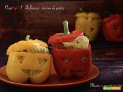 Peperoni di Halloween ripieni di pasta