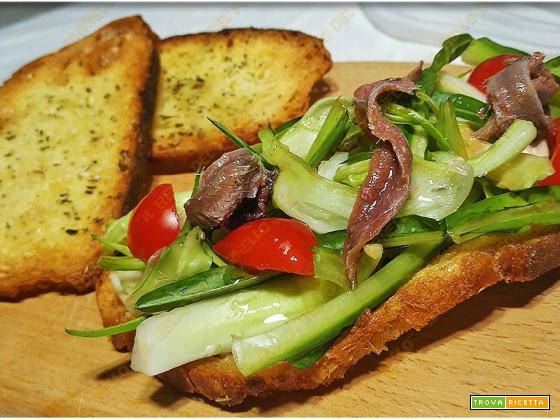 Crostini Di Pane Con Puntarelle E Alici Sott Olio Ricetta Trovaricetta Com