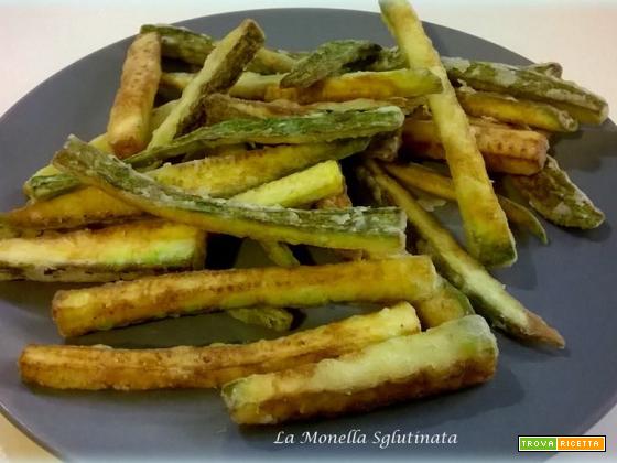 Bastoncini di zucchine fritti senza glutine
