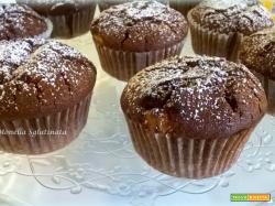 Muffin con cuore di cioccolato bianco