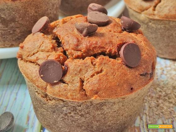 Muffin al Burro di Arachidi Vegan Senza Glutine Senza Zucchero