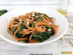 Agretti con carote e pinoli