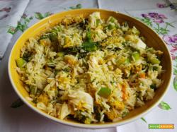 Insalata di riso con asparagi e uova