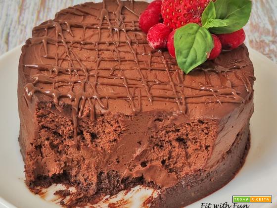 Keto Cheesecake al Cioccolato Senza Zucchero e Senza Cottura