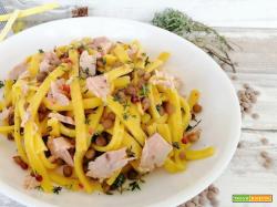 Pasta al limone con tonno e lenticchie