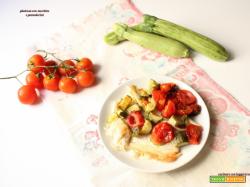 Platessa con zucchine e pomodorini