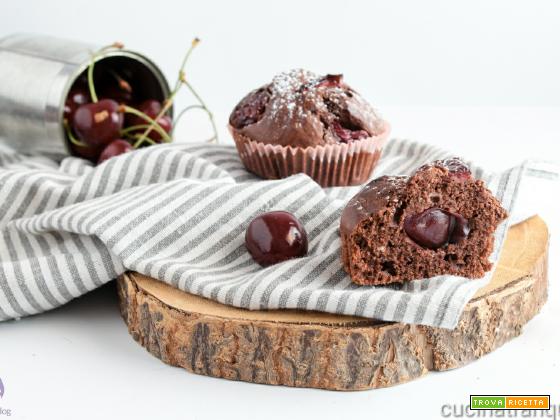 Muffin cioccolato e ciliegie