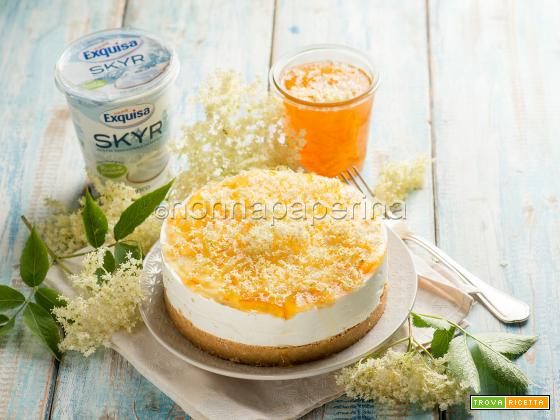 Cheesecake con arance e fiori di sambuco, dolce unico