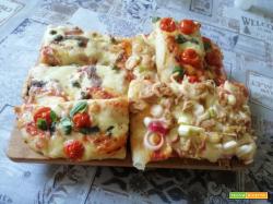 Pizza in teglia con impasto al basilico