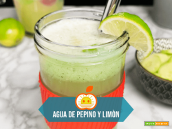 Agua de pepino y limón