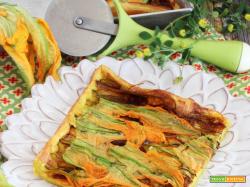 Pizza di Pastella con Fiori di Zucca (versione morbida)