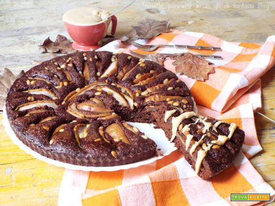Crostata morbida cacao, banana e pera