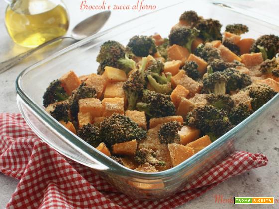 Broccoli e zucca al forno