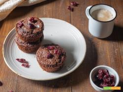 Muffins cacao e mirtilli rossi