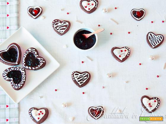 Biscotti al cioccolato per San Valentino