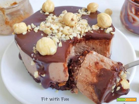 Cheesecake Budino Nocciole e Cioccolato Proteica e Senza Zucchero