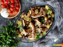 Salsiccia funghi e patate