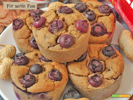 Muffin Vegani ai Mirtilli Senza Zucchero Proteici e Light