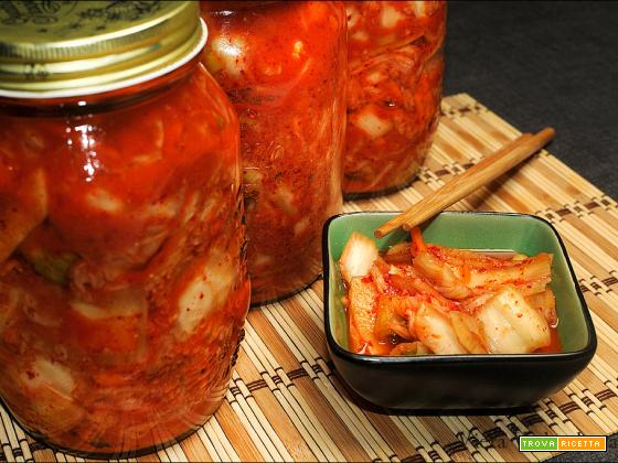 Kimchi tagliato in pezzi la mia versione