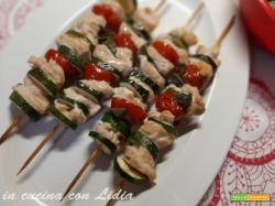 Spiedini di tacchino cotti al forno
