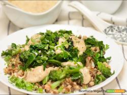 Broccolo viola con lenticchie e bulgur