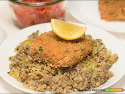 Tofu in crosta di quinoa croccante in friggitrice ad aria