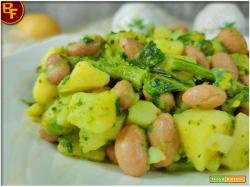 Broccoli con patate e fagioli