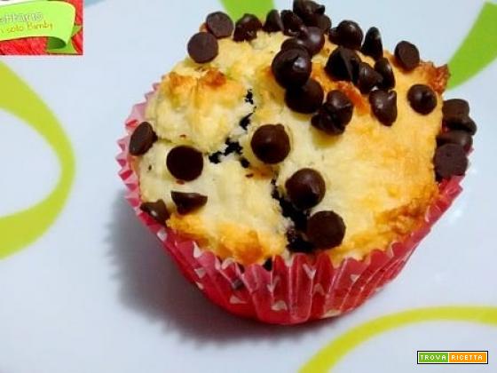 Muffin al cocco e cioccolato senza glutine e lievito con Bimby