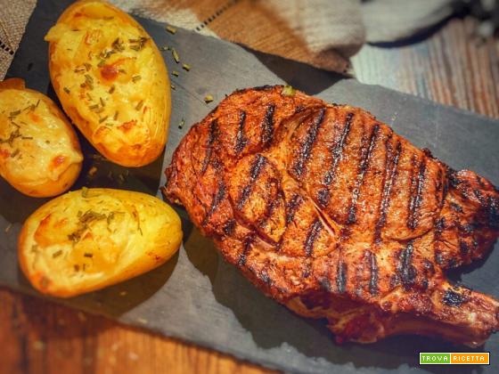 Cowboy steak e Twice baked potatoes (Stati Uniti)