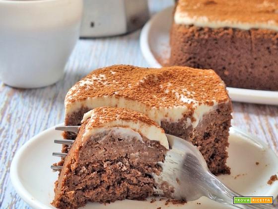 Torta Fredda di Brownie al Tiramisù Proteica e Senza Zucchero