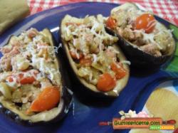 Melanzane fredde ripiene con salsiccia e scamorza