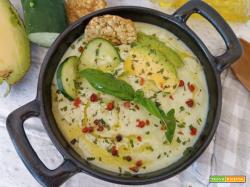 Zuppa fredda al cetriolo e avocado