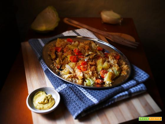 Un contorno sfizioso | Verdure gratinate al forno in salsa di Senape