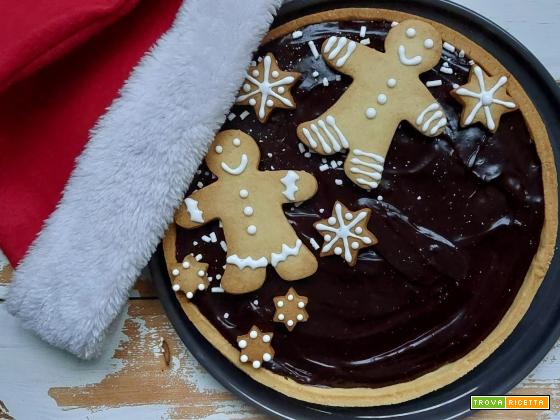 Crostata natalizia con ganache al cioccolato