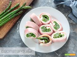 Rotolo di mozzarella con asparagi