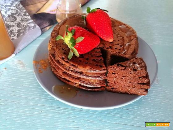Pancakes proteici e fit ciocco caffè, con e senza Bimby