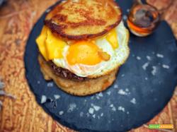 Pancake cheeseburger