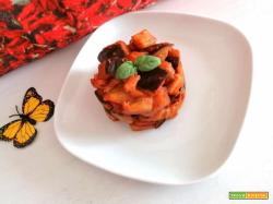 Melanzane in padella al sugo, contorno semplice