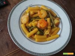 Sedanini con asparagi e mazzancolle