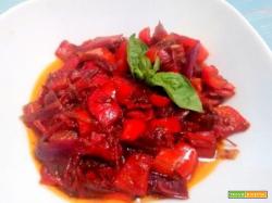Peperoni con cipolla in agrodolce con Bimby