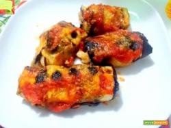 Involtini di melanzane con tritato al forno, versione light (senza glutine)