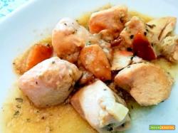 Bocconcini di pollo in salsa di funghi porcini