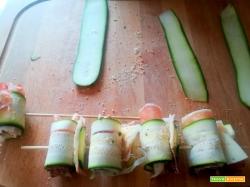 Involtini di zucchine con provolone e speck